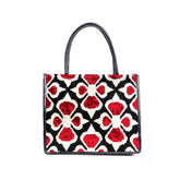 Große Leder & Seide Tragetasche - Aaliyah - Vanelion-Taschenwelt