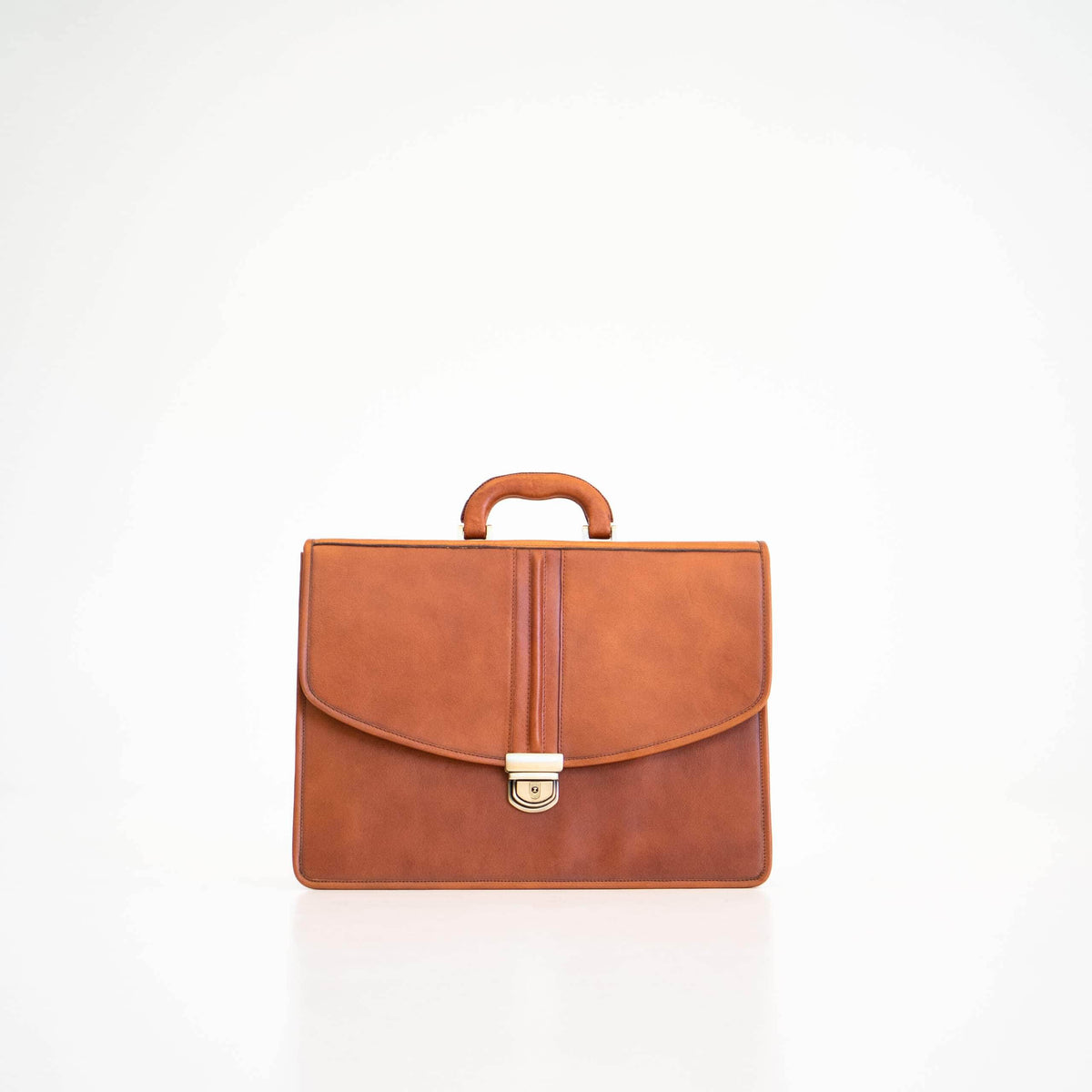Leder Aktentasche Nr. 99 - Cognac - Vanelion-Taschenwelt