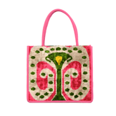 Große Leder & Seide Tragetasche - Aishling - Vanelion-Taschenwelt