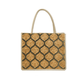 Große Leder & Seide Tragetasche- Leona - Vanelion-Taschenwelt