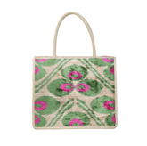 große Leder& Seide Tragetasche- Gemma - Vanelion-Taschenwelt