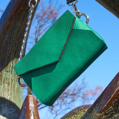 Handgefertigte Leder Tasche - Grün - Vanelion-Taschenwelt