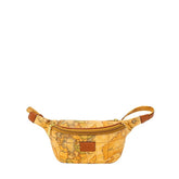 Alviero Martini Herren-Bauchtasche aus Leder mit Landkartenprint