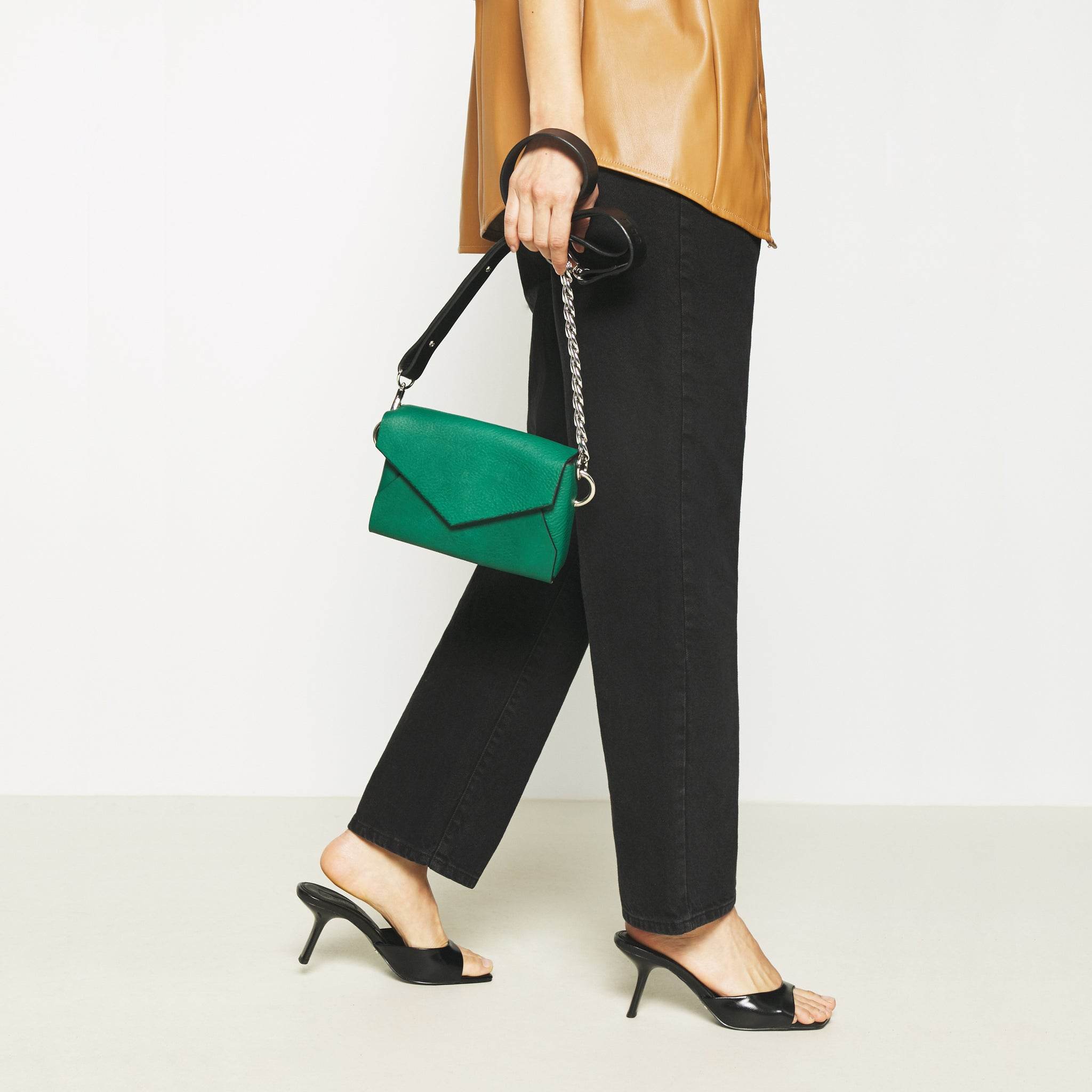 Handgefertigte Leder Tasche - Grün - Vanelion-Taschenwelt