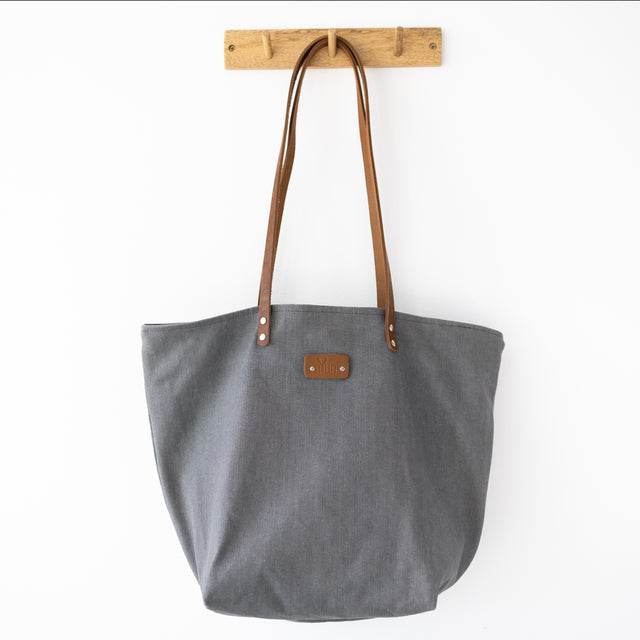 Grauer Denim Tragetasche - Vanelion-Taschenwelt