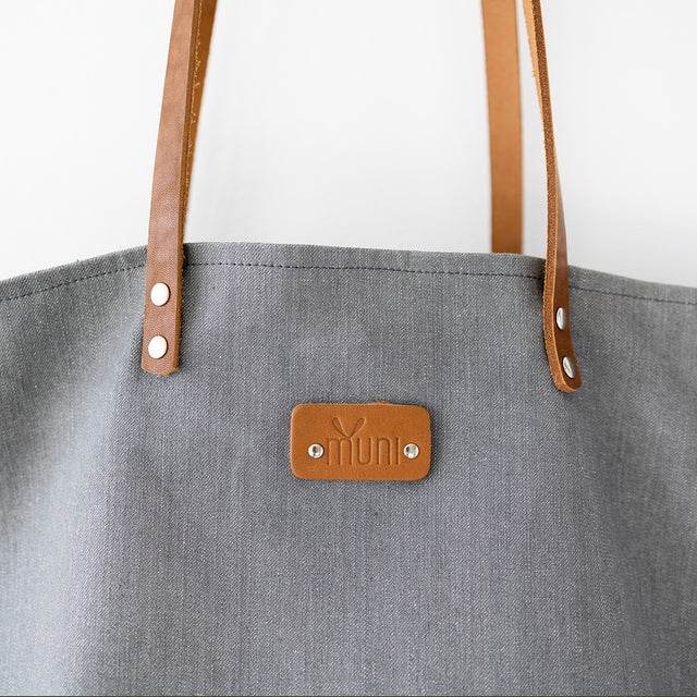 Grauer Denim Tragetasche - Vanelion-Taschenwelt