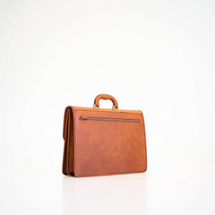 Leder Aktentasche Nr. 99 - Cognac - Vanelion-Taschenwelt