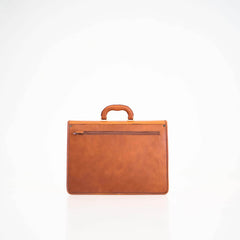 Leder Aktentasche Nr. 99 - Cognac - Vanelion-Taschenwelt