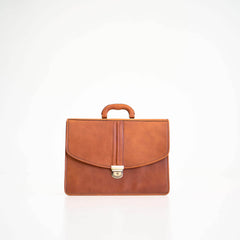 Leder Aktentasche Nr. 99 - Cognac - Vanelion-Taschenwelt