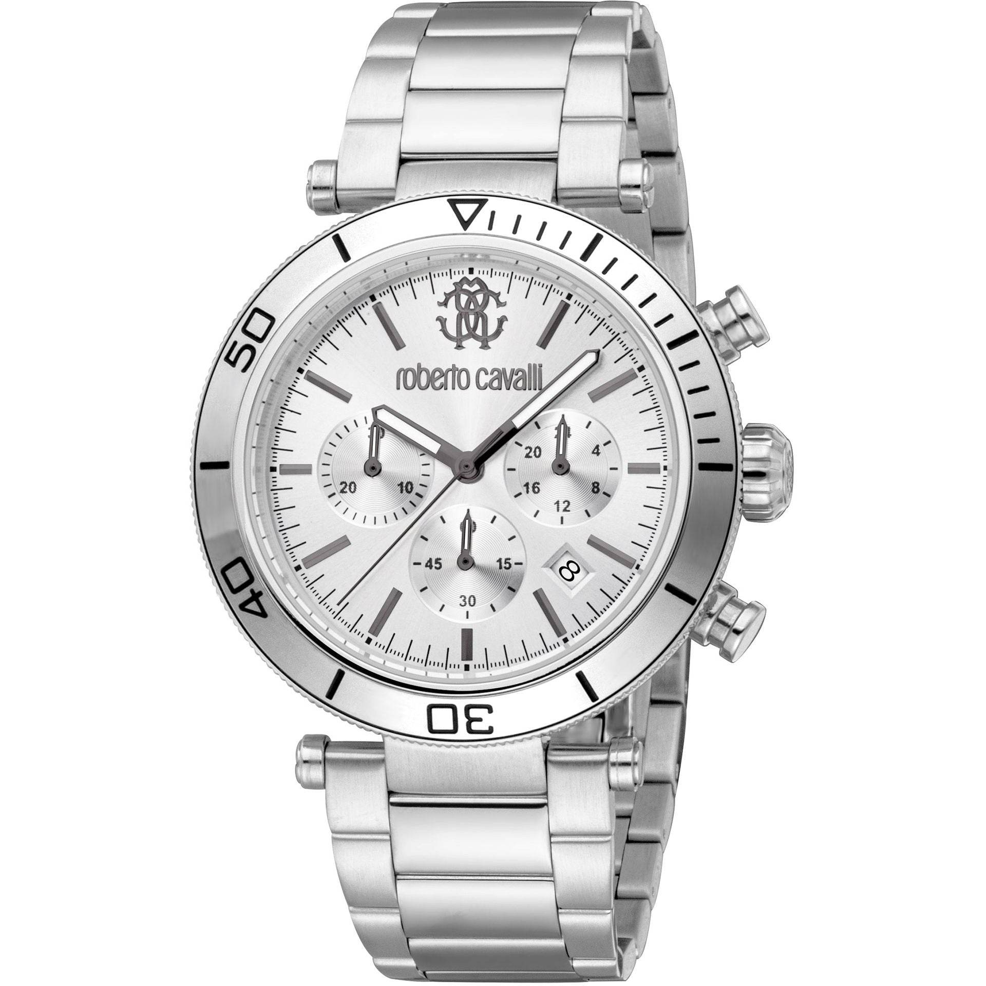 Roberto Cavalli Chronograph – Reine Eleganz in Edelstahl - Vanelion-Taschenwelt