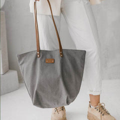 Grauer Denim Tragetasche - Vanelion-Taschenwelt