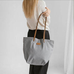 Grauer Denim Tragetasche - Vanelion-Taschenwelt