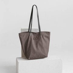 Braune Denim Tragetasche - Vanelion-Taschenwelt