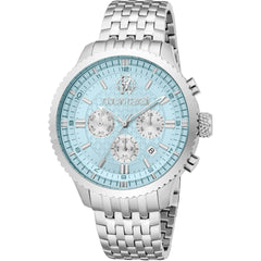 Roberto Cavalli Chronograph – Edelstahl trifft eisblauen Luxus - Vanelion-Taschenwelt